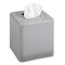 mDesign Metal Square Paper Facial Tissue Box Cover Holder
